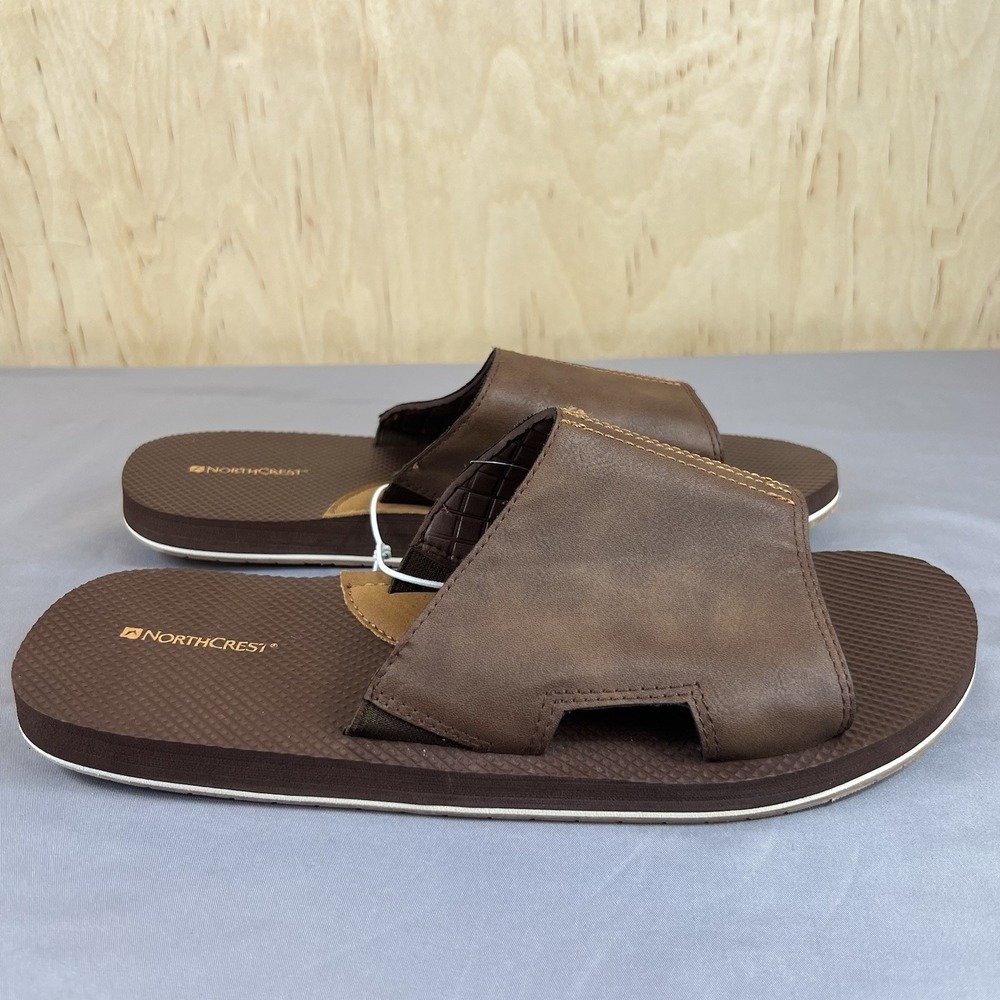 Northcrest Men's Size 12–13 Brown Comfort Sandals Lightweight Summer Wear